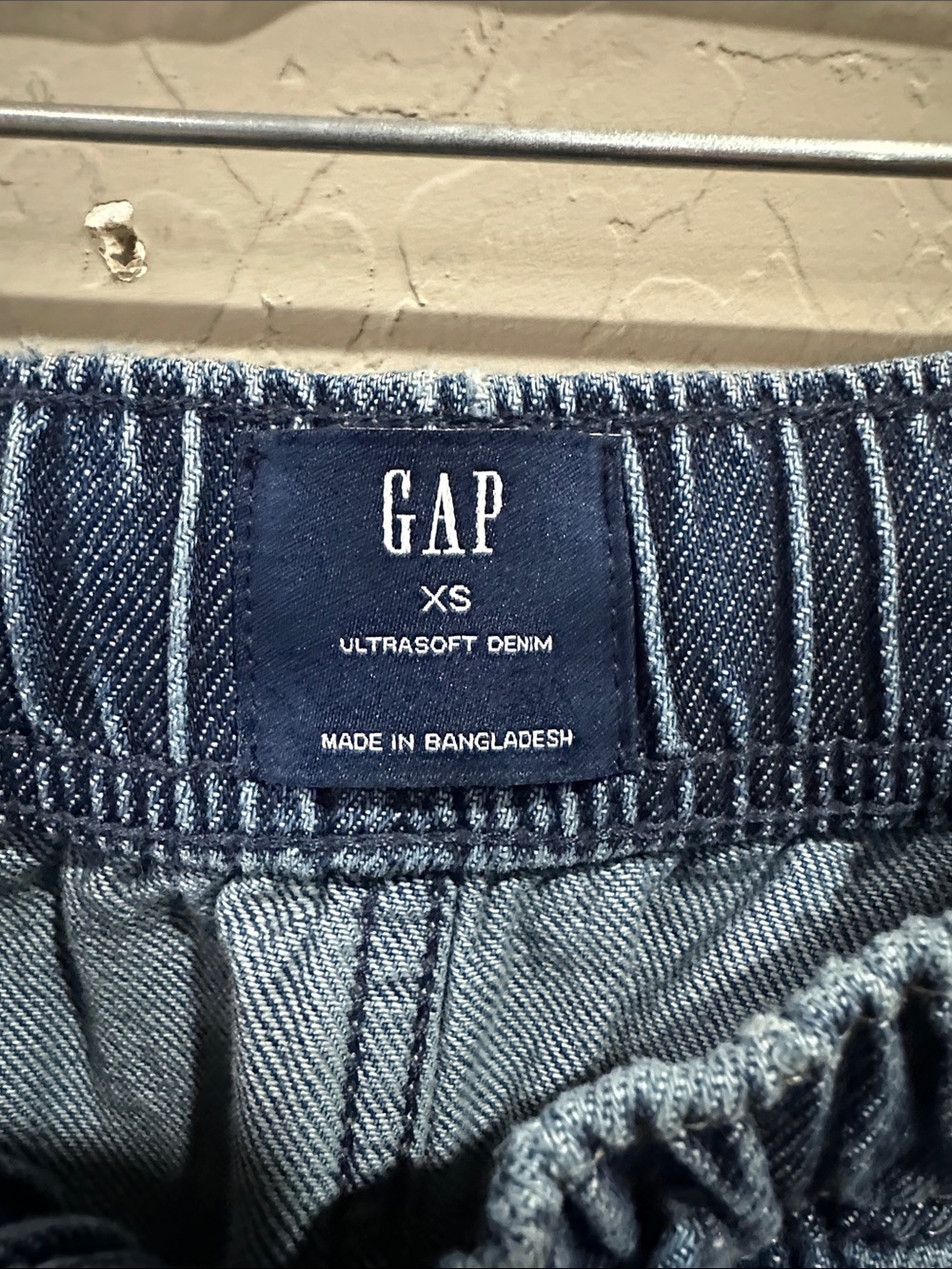 GAP BARREL Relaxed Blue Drawstring Denim Jeans - Picture 2 of 3